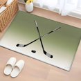 thumbnail image 1 of 2x3 Ft Entryway Area Rug, Sage Green Beige Kitchen Rug Runner Washable Floor Mat, Ombre Ice Hockey Ball Sport Game Non Slip Indoor Door Mat Throw Carpet for Bathroom Living Room Bedroom, 1 of 8