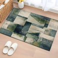 thumbnail image 1 of 2x3 Ft Entryway Area Rug, Sage Green Geometric Kitchen Rug Runner Washable Floor Mat, Vintage Teal Modern Abstract Art Non Slip Indoor Door Mat Throw Carpet for Bathroom Living Room Bedroom, 1 of 8