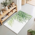 thumbnail image 1 of 2x3 Ft Entryway Area Rug, Sage Green Palm Leaves Kitchen Rug Runner Washable Floor Mat, Summer Tropical Botanical Non Slip Indoor Door Mat Throw Carpet for Bathroom Living Room Bedroom, 1 of 8
