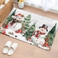 thumbnail image 1 of 2x3 Ft Entryway Area Rug, Snowman Christmas Kitchen Rug Runner Washable Floor Mat, Xmas Tree Botanical Snowflake Non Slip Indoor Door Mat Throw Carpet for Bathroom Living Room Bedroom, 1 of 8