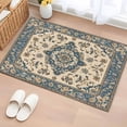 thumbnail image 1 of 2x3 Ft Entryway Area Rug, Southwestern Boho Blue Kitchen Rug Runner Washable Floor Mat, Ethnic Geometric Rustic Non Slip Indoor Door Mat Throw Carpet for Bathroom Living Room Bedroom, 1 of 8