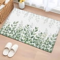 thumbnail image 1 of 2x3 Ft Entryway Area Rug, Spring Emerald Green Eucalyptus Kitchen Rug Runner Washable Floor Mat, Botanical Leaf Country Non Slip Indoor Door Mat Throw Carpet for Bathroom Living Room Bedroom, 1 of 8
