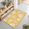 thumbnail image 1 of 2x3 Ft Entryway Area Rug, Starfish Yellow Coastal Kitchen Rug Runner Washable Floor Mat, Summer Nautical Shell Beach Non Slip Indoor Door Mat Throw Carpet for Bathroom Living Room Bedroom, 1 of 8