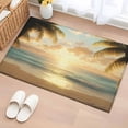 thumbnail image 1 of 2x3 Ft Entryway Area Rug, Summer Coastal Beach Kitchen Rug Runner Washable Floor Mat, Coastal Ocean Tropical Palm Tree Non Slip Indoor Door Mat Throw Carpet for Bathroom Living Room Bedroom, 1 of 8