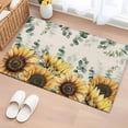 thumbnail image 1 of 2x3 Ft Entryway Area Rug, Sunflower Eucalyptus Kitchen Rug Runner Washable Floor Mat, Farmhouse Weeping Botanical Linen Non Slip Indoor Door Mat Throw Carpet for Bathroom Living Room Bedroom, 1 of 8