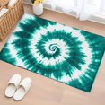 thumbnail image 1 of 2x3 Ft Entryway Area Rug, Turquoise Ombre Kitchen Rug Runner Washable Floor Mat, Country Watercolor Ethnic Tribal Tie Dye Non Slip Indoor Door Mat Throw Carpet for Bathroom Living Room Bedroom, 1 of 8