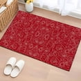 thumbnail image 1 of 2x3 Ft Entryway Area Rug, Valentine's Day Kitchen Rug Runner Washable Floor Mat, Red Roses Romantic Flowers Abstract Floral Non Slip Indoor Door Mat Throw Carpet for Bathroom Living Room Bedroom, 1 of 8