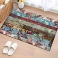 thumbnail image 1 of 2x3 Ft Entryway Area Rug, Vintage Spring Floral Kitchen Rug Runner Washable Floor Mat, Farmhouse Ethnic Flowers Non Slip Indoor Door Mat Throw Carpet for Bathroom Living Room Bedroom, 1 of 8