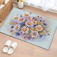 thumbnail image 1 of 2x3 Ft Entryway Area Rug, Watercolor Daisy Kitchen Rug Runner Washable Floor Mat, Rustic Spring Botanical Flowers Floral Non Slip Indoor Door Mat Throw Carpet for Bathroom Living Room Bedroom, 1 of 8