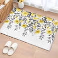 thumbnail image 1 of 2x3 Ft Entryway Area Rug, Yellow Floral Kitchen Rug Runner Washable Floor Mat, Farmhouse Spring Flowers Leaves Non Slip Indoor Door Mat Throw Carpet for Bathroom Living Room Bedroom, 1 of 8