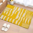 thumbnail image 1 of 2x3 Ft Entryway Area Rug, Yellow Geometric Kitchen Rug Runner Washable Floor Mat, Modern Abstract Minimalist Stripe Non Slip Indoor Door Mat Throw Carpet for Bathroom Living Room Bedroom, 1 of 8