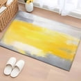 thumbnail image 1 of 2x3 Ft Entryway Area Rug, Yellow Gray Kitchen Rug Runner Washable Floor Mat, Contemporary Oil Painted Abstract Art Non Slip Indoor Door Mat Throw Carpet for Bathroom Living Room Bedroom, 1 of 8