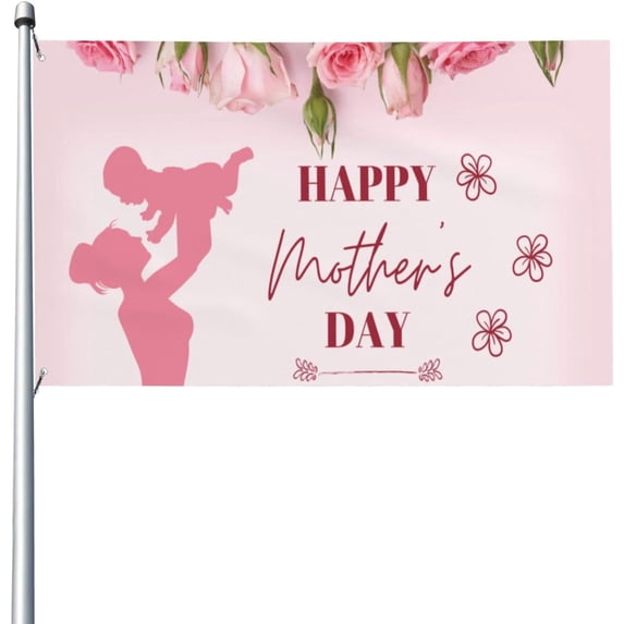 2x3 Ft Happy Mothers Day Flag Sign Mother'S Day Decoration Flag Banner Decor Outdoor Flag With Metal Eyelets No Flag Pole