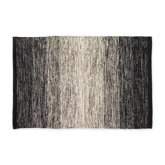 2x3-Ft Ombre Stripe Rug - Black
