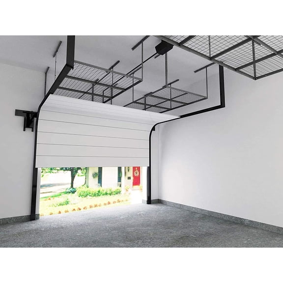 2x3 Garage Overhead Storage Rack, Adjustable Storage System, Heavy-Duty Metal Ceiling Rack, 155 lbs Load Capacity, Black, Classic Series