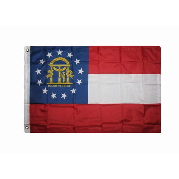 2x3 Georgia State SuperPoly Flag 2'x3' Banner Grommets fade resistant quality
