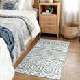 thumbnail image 1 of 2x3 Grey Boho Geometric Rug, Washable Non-Slip Ultra Soft Low-Pile Area Carpet for Entryway, Kitchen, Bathroom, Bedroom, Indoor, 1 of 6