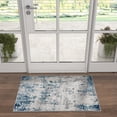 thumbnail image 1 of 2x3 Modern Blue Small Area Rug, Throw Mat for Indoor Entry | Ideal for Kitchen or Bathroom Rugs 2' x 3', 1 of 9
