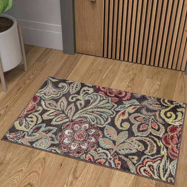 2x3 Modern Brown Small Area Rug, Throw Mat for Indoor Entry Ideal for