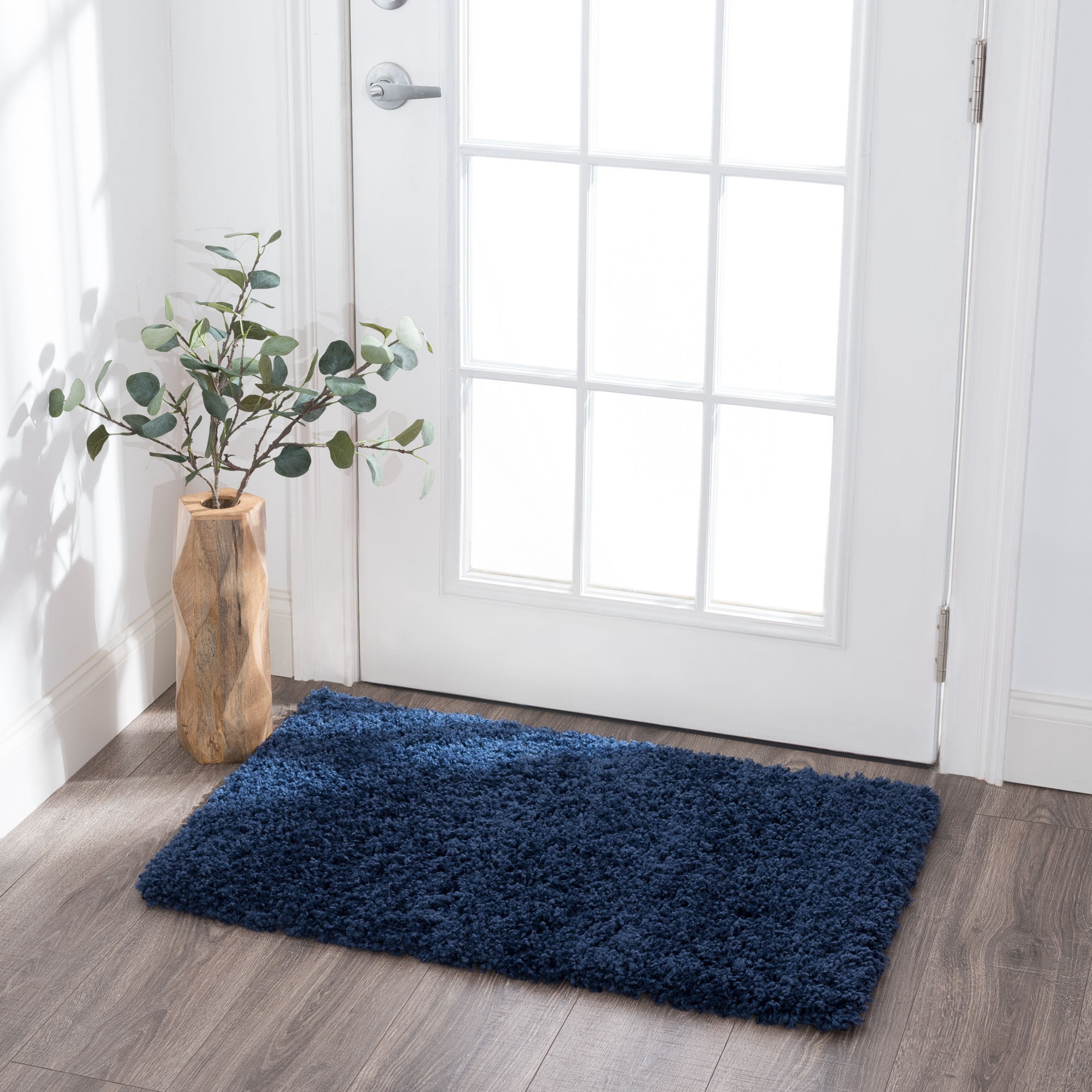 2x3 Modern Navy Small Area Rug, Throw Mat for Indoor Entry | Ideal for Kitchen or Bathroom Rugs 2' x 3'