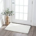 thumbnail image 1 of Jersey Shag Transitional Solid White Polypropylene Indoor Area Rug, 2'x3' Rectangle, 1 of 8