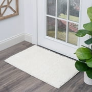 Bliss Rugs Transitional Solid Color 2' x 3' White Polypropylene Indoor Area Rug, 2' x 3'