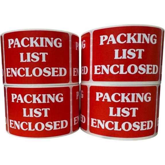 2x3 Packing List Enclosed Labels Shipping Instruction Handling Adhesive Stickers (4) Rolls, 2000 Labels Total