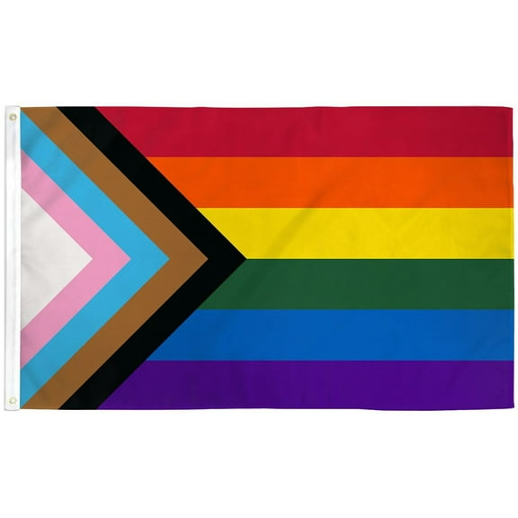 2x3 Progress Pride Rainbow Polyester Flag Banner LGBTQ