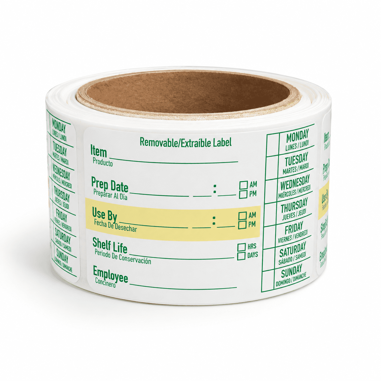 2x3 Removable Waterproof Freezer Food Labels Stickers, 250 Count Green ...