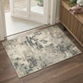 thumbnail image 1 of 2x3 Rug Low Pile Indoor Doormat, Machine Washable Non Slip Backing Small Area Rug for Entryway Kitchen Bathroom Entrance Front Door, Abstract Print Pattern Light Weight Floor Mat, Ash Taupe, 1 of 6