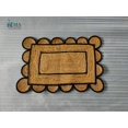 thumbnail image 1 of 2x3 Scalloped Jute Doormat Rug , Scallop Rag Rug Doormat with Black Outlines, 1 of 10