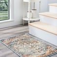 thumbnail image 1 of 2x3 Traditional Denim Small Area Rug, Throw Mat for Indoor Entry | Ideal for Kitchen or Bathroom Rugs 2' x 3', 1 of 7