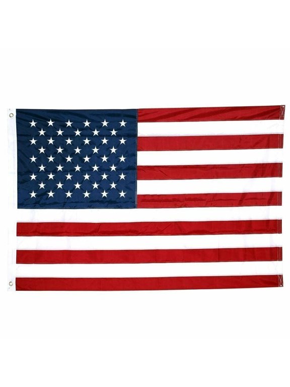 2x3 USA American Flag Nylon Heavy Duty Embroidered Stars Sewn Stripes Grommets