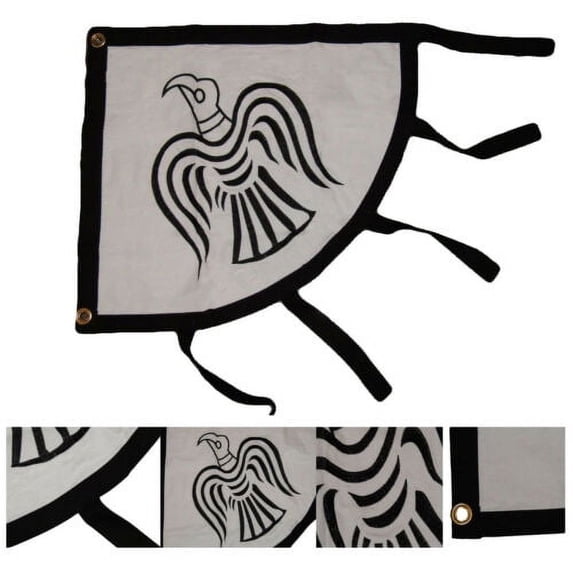 2x3 VIKING RAVEN FLAG SEWN & EMBROIDERED COTTON BANNER NORSE MYTHOLOGY SYMBOL