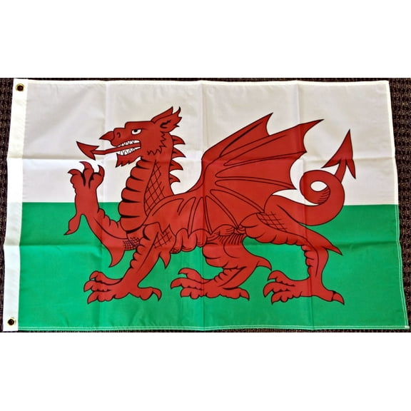 2x3 Wales Flag Welsh Dragon Banner Cymru Pennant UK United Kingdom New Polyester