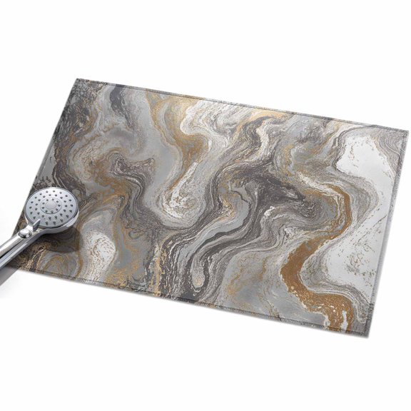 2x3 Washable Area Rugs,Abstract Black Grey Marble Texture Non-Slip Ultra Soft Rug Large Indoor Carpet,Modern Fluid Art Floor Rugs for Home Living Room Bedroom Dining Room Office