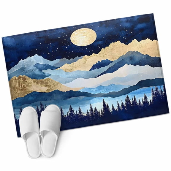 2x3 Washable Area Rugs,Abstract Cartoon Landscape Hill Non-Slip Soft Rug Indoor Carpet,Floor Rugs for Living Room Bedroom