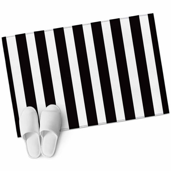 2x3 Washable Area Rugs,Black and White Stripes Non-Slip Soft Rug Indoor Carpet,Floor Rugs for Living Room Bedroom