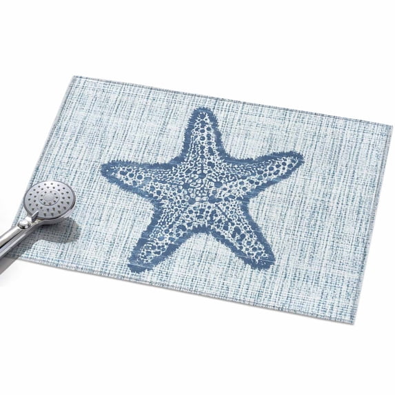 2x3 Washable Area Rugs,Blue Starfish Summer Ocean Non-Slip Ultra Soft ...