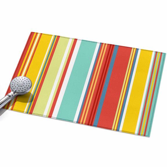 2x3 Washable Area Rugs,Colorful Geometric Stripes Non-Slip Ultra Soft Rug Large Indoor Carpet,Red Blue Yellow Lines Floor Rugs for Home Living Room Bedroom Dining Room Office