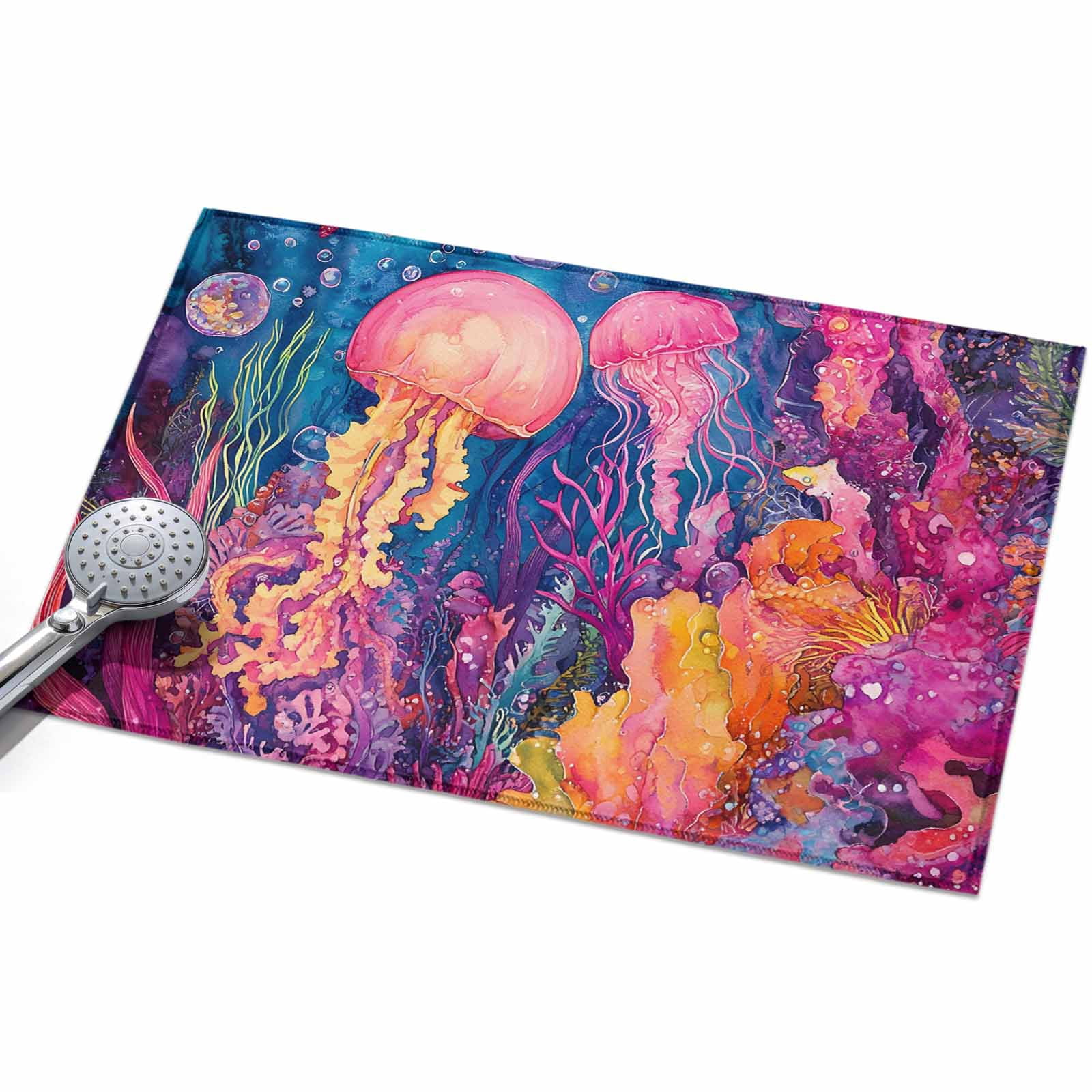 Dreamy Area Rug 2x3 Washable Area Rugs,Dreamy Watercolor Ocean Life Non-Slip Ultra Soft ...