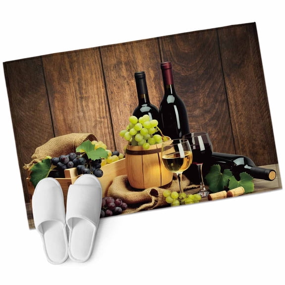 2x3 Washable Area Rugs,Farmhouse Grapes Red Wines Non-Slip Soft Rug Indoor Carpet,Floor Rugs for Living Room Bedroom
