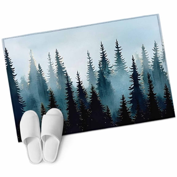 2x3 Washable Area Rugs,Forest Jungle Black Shadow Non-Slip Soft Rug Indoor Carpet,Floor Rugs for Living Room Bedroom
