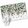 thumbnail image 1 of 2x3 Washable Area Rugs,Green Eucalyptus Leaf Watercolor Non-Slip Soft Rug Indoor Carpet,Floor Rugs for Living Room Bedroom, 1 of 9
