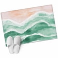 thumbnail image 1 of 2x3 Washable Area Rugs,Green Gradient Ripple Ocean Beach Non-Slip Soft Rug Indoor Carpet,Floor Rugs for Living Room Bedroom, 1 of 9