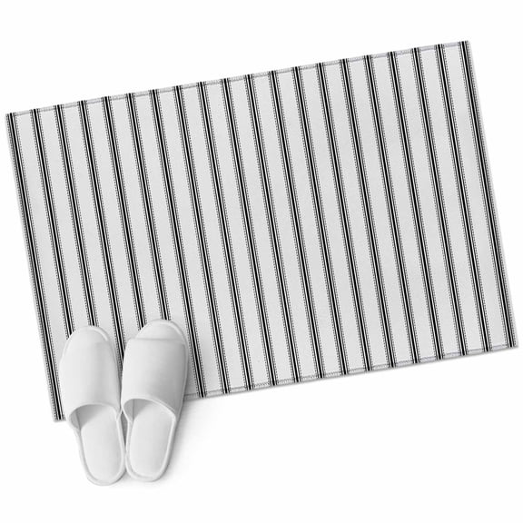 2x3 Washable Area Rugs,Grey White Stripes Modern Minimalism Non-Slip Soft Rug Indoor Carpet,Floor Rugs for Living Room Bedroom