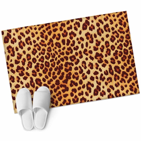 2x3 Washable Area Rugs,Leopard Print Animal Skin Texture Non-Slip Soft Rug Indoor Carpet,Floor Rugs for Living Room Bedroom