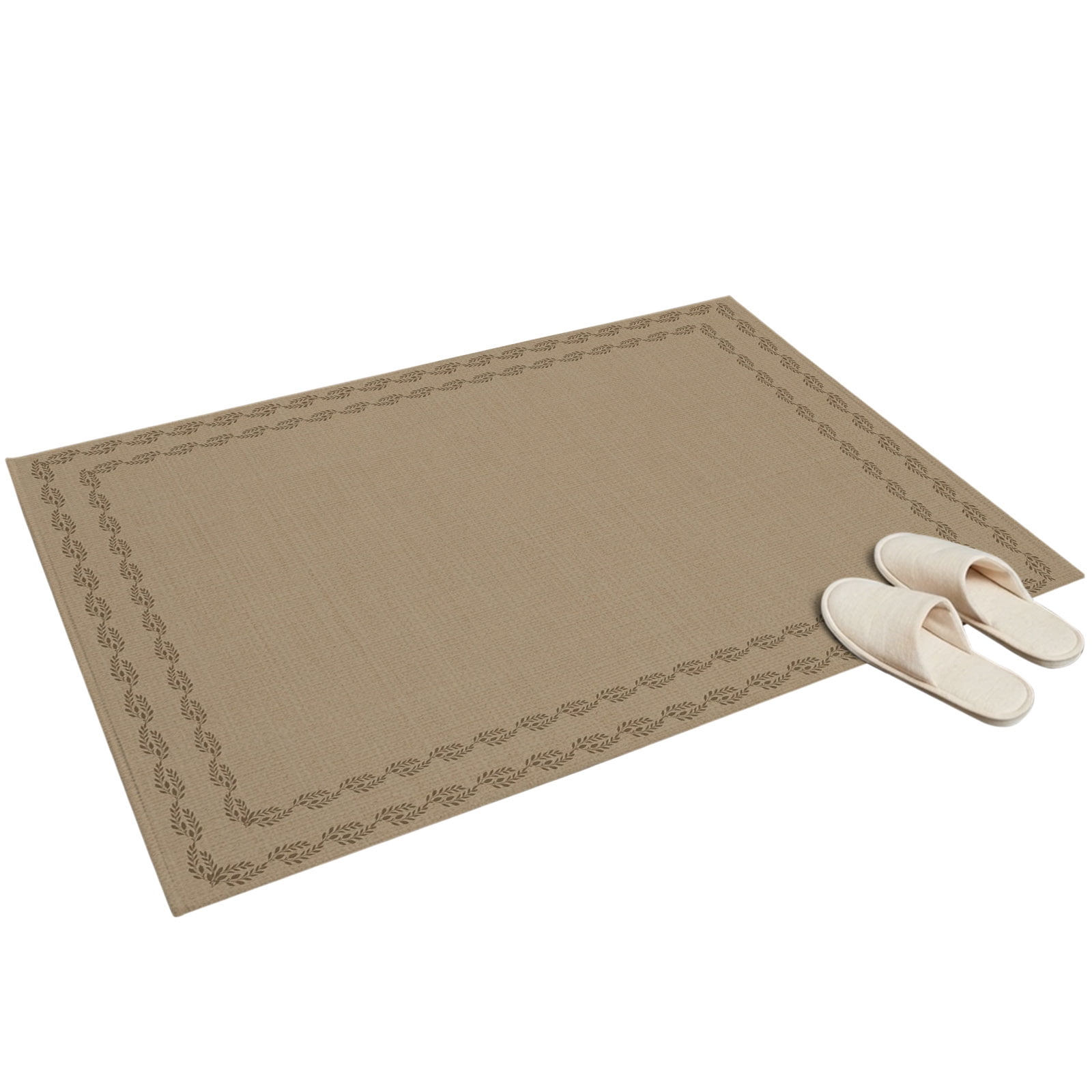 2x3 Washable Area Rugs,Minimalist Brown Background Non-Slip Ultra Soft ...