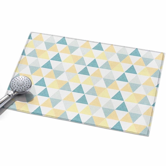 2x3 Washable Area Rugs,Minimalist Geometric Triangle Art Non-Slip Ultra Soft Rug Large Indoor Carpet,Yellow Green and White Floor Rugs for Home Living Room Bedroom Dining Room Office