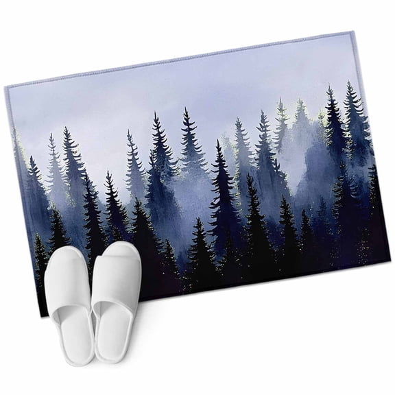 2x3 Washable Area Rugs,Misty Forest Shadow Non-Slip Soft Rug Indoor Carpet,Floor Rugs for Living Room Bedroom